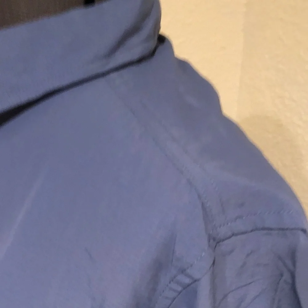 Eddie Bauer Mountain Ripstop Blue Button-Down Utility Shirt - Picture 8 of 16